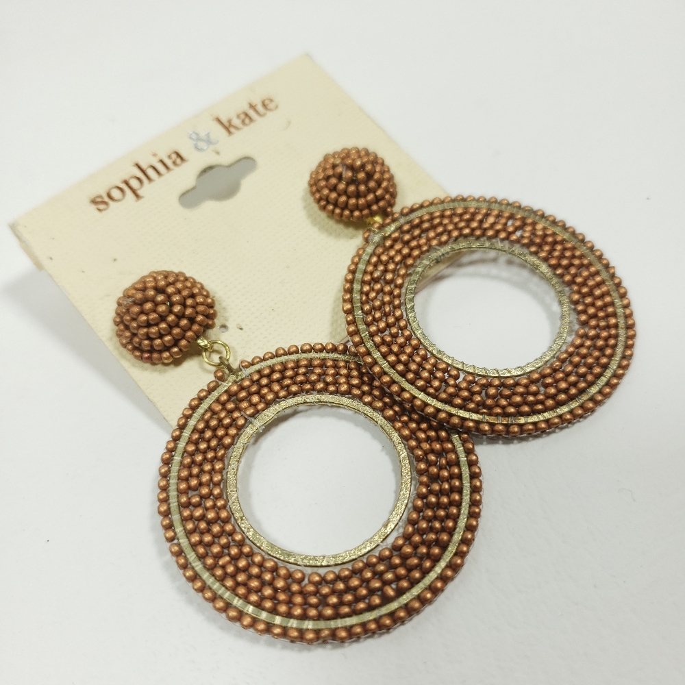 Sophia & Kate Textured Dangling Pierced Earrings